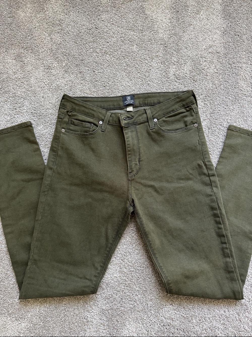 Olive Skinny Jeans – Stretch Slim Fit
